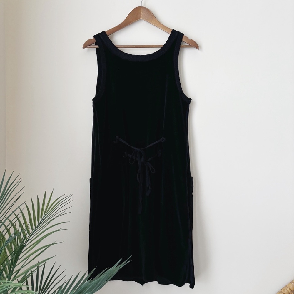 Sonia Rykiel Vintage Velvet Button Front Sleeveless Jumper Dress Small Luxury - Picture 4 of 6